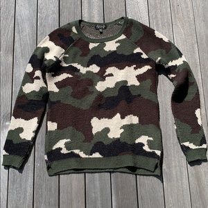 Topshop camo sweater